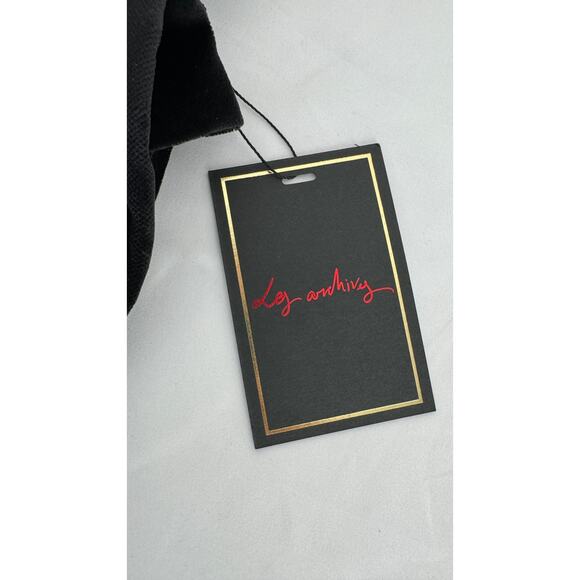 Les Archives Velvet Bow Ribbon Tie Purse Crossbody New Black Cocktail Belt Bag - Picture 4 of 7